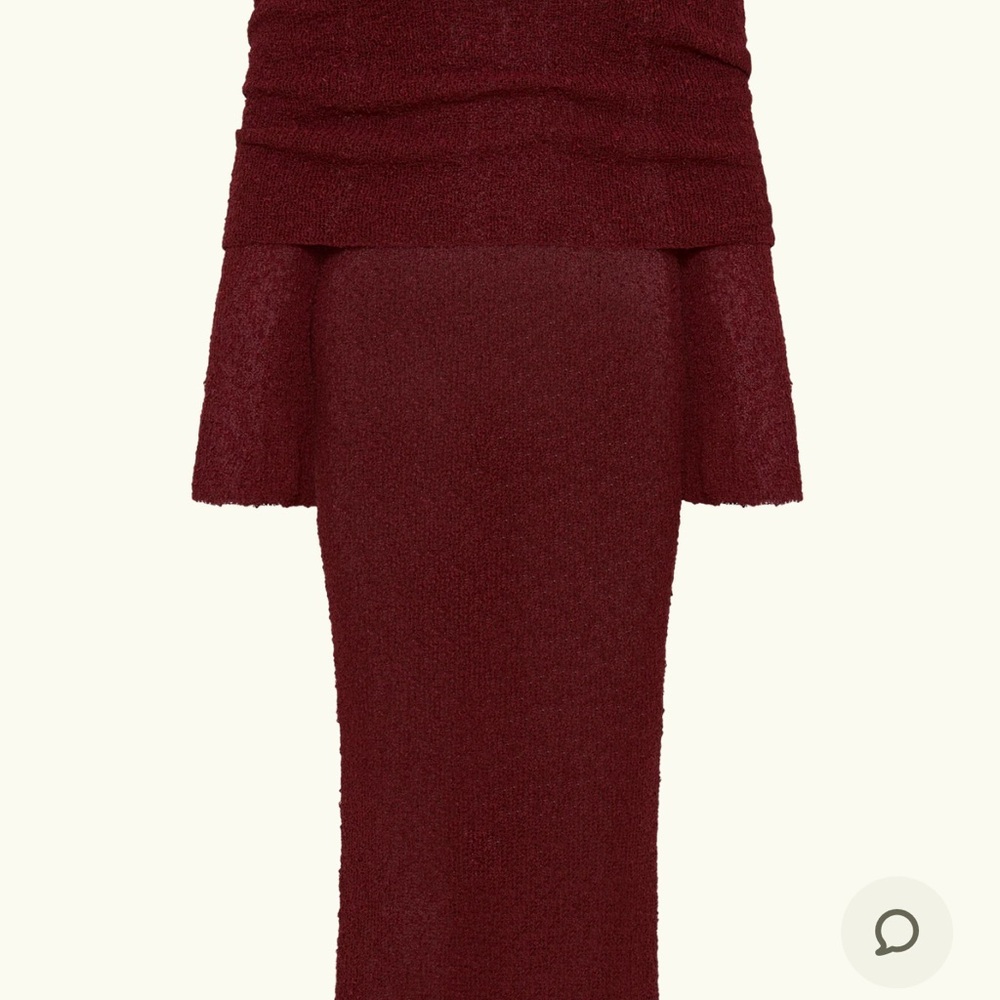 Marisol Off Shoulder Boucle Maxi Dress - Plum